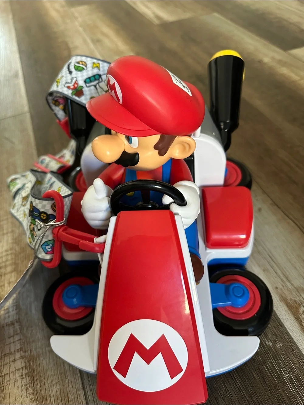 Nintendo Red Mario Kart Ride-On Toy with Blue Accents